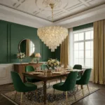 Candelabru Cristal Ice Cascade Golden 60 cm – Cristal K9 Premium și Metal Auriu, 8 Surse E14, Design Modern de Lux pentru Living-uri și Dormitoare - imagine 3