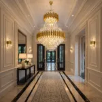 Candelabru Luxury Cristal Gold – Palace Edition 60x100 cm – Capodoperă Monumentală pe Mai Multe Niveluri, 15 Becuri, Cristal K9 Premium și Metal Auriu, Ideal pentru Scări Interioare și Tavane Înalte - imagine 4