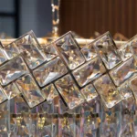 Candelabru Cristal Ice Cascade Golden 60 cm – Cristal K9 Premium și Metal Auriu, 8 Surse E14, Design Modern de Lux pentru Living-uri și Dormitoare - imagine 13