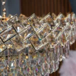 Candelabru Cristal Ice Cascade Golden 60 cm – Cristal K9 Premium și Metal Auriu, 8 Surse E14, Design Modern de Lux pentru Living-uri și Dormitoare - imagine 16