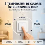 Lustră LED Modernă Cu Steluțe 65 cm – Metal și Acril Alb, 5 Surse LED Integrate, Design Decorativ pentru Camera Copiilor și Dormitor - imagine 4