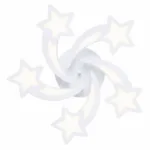 Lustră LED Modernă Cu Steluțe 65 cm – Metal și Acril Alb, 5 Surse LED Integrate, Design Decorativ pentru Camera Copiilor și Dormitor