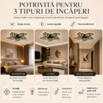 Lustră LED Modernă Fluture 69 cm – Metal și Acril Negru, 5 Surse LED Integrate, Design Elegant pentru Living, Dormitor și Camera Copiilor - imagine 5