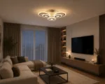 Lustră LED Modernă Oval Rings 51 cm – Metal Alb și Acril Mat, 3 Surse LED Integrate, Design Elegant pentru Living, Dormitor și Hol - imagine 2