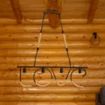 Lustră Suspendată Decorativă LOVE Rustic Modernă 100 cm – Metal Negru cu Detalii din Sfoară Naturală, 4 Becuri E27 - imagine 10