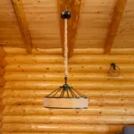 Lustră Suspendată Rotundă Rustic Modernă 40 cm – Metal Negru cu Sfoară Naturală, 1 Bec E27 - imagine 9