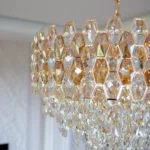 Candelabru Royal Cristal Gold 50 cm – Cristal K9 Premium și Metal Auriu, 9 Becuri E14, Design Elegant pentru Living și Dining - imagine 8