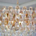 Candelabru Royal Cristal Gold 50 cm – Cristal K9 Premium și Metal Auriu, 9 Becuri E14, Design Elegant pentru Living și Dining - imagine 6