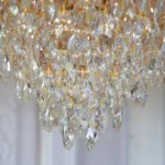 Candelabru Royal Cristal Gold 50 cm – Cristal K9 Premium și Metal Auriu, 9 Becuri E14, Design Elegant pentru Living și Dining - imagine 5