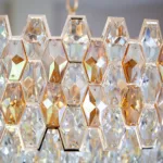 Candelabru Royal Cristal Gold 50 cm – Cristal K9 Premium și Metal Auriu, 9 Becuri E14, Design Elegant pentru Living și Dining - imagine 3