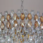 Candelabru Royal Cristal Chrome 50 cm – Cristal K9 Premium și Metal Cromat, 9 Becuri E14, Design Elegant pentru Living și Dining - imagine 4