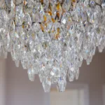 Candelabru Royal Cristal Chrome 50 cm – Cristal K9 Premium și Metal Cromat, 9 Becuri E14, Design Elegant pentru Living și Dining - imagine 5