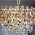 Candelabru Royal Cristal Gold 40 cm – Cristal K9 Premium și Metal Auriu, 5 Becuri E14, Design Elegant pentru Living și Dormitor - imagine 4