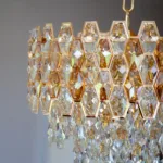 Candelabru Royal Cristal Gold 40 cm – Cristal K9 Premium și Metal Auriu, 5 Becuri E14, Design Elegant pentru Living și Dormitor - imagine 5