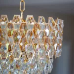 Candelabru Royal Cristal Gold 40 cm – Cristal K9 Premium și Metal Auriu, 5 Becuri E14, Design Elegant pentru Living și Dormitor - imagine 6