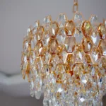 Candelabru Royal Cristal Gold 40 cm – Cristal K9 Premium și Metal Auriu, 5 Becuri E14, Design Elegant pentru Living și Dormitor - imagine 9