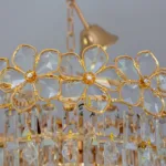 Candelabru Luxury Flower Cristal Gold 60 cm – Cristal K9 Premium și Metal Auriu, 10 Becuri E14, Design Luxos pentru Living și Dining - imagine 11