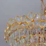 Candelabru Luxury Flower Cristal Gold 60 cm – Cristal K9 Premium și Metal Auriu, 10 Becuri E14, Design Luxos pentru Living și Dining - imagine 9