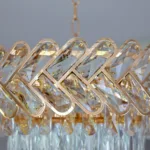 Candelabru Infinity Cristal Gold 45 cm – Cristal K9 Premium și Metal Auriu, 10 Becuri E27, Design Luxos pentru Living și Dormitor - imagine 15