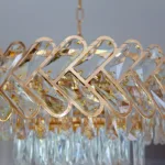 Candelabru Infinity Cristal Gold 45 cm – Cristal K9 Premium și Metal Auriu, 10 Becuri E27, Design Luxos pentru Living și Dormitor - imagine 8