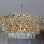 Candelabru Infinity Cristal Gold 45 cm – Cristal K9 Premium și Metal Auriu, 10 Becuri E27, Design Luxos pentru Living și Dormitor - imagine 16