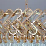 Candelabru Infinity Cristal Gold 55 cm – Cristal K9 Premium și Metal Auriu, 12 Becuri E27, Design Luxos pentru Living și Dining - imagine 9