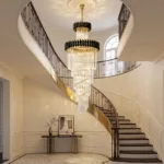 Candelabru Cristal Black Majesty 60×180 cm – 18 Becuri E27, Design Etajat pentru Spații Impunătoare - imagine 2