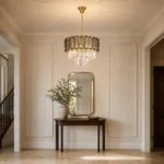 Candelabru Royal Gold Smoke 30 cm – Cristal K9 Fumuriu și Metal Auriu, 3 Becuri E27, pentru Living și Dormitor - imagine 3