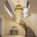 Candelabru Cristal Golden Majesty 60×180 cm – 18 Becuri E27, Design Etajat pentru Spații Impunătoare - imagine 2