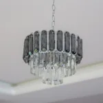 Candelabru Luxury Cristal Fumuriu 30 cm – Cristal K9 Premium și Metal Argintiu, 3 Becuri E27, Design Modern pentru Hol, Living și Dormitor - imagine 13