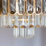 Candelabru Royal Gold Smoke 30 cm – Cristal K9 Fumuriu și Metal Auriu, 3 Becuri E27, pentru Living și Dormitor - imagine 10