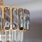 Candelabru Royal Gold Smoke 30 cm – Cristal K9 Fumuriu și Metal Auriu, 3 Becuri E27, pentru Living și Dormitor - imagine 11