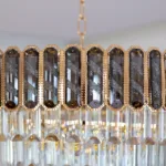 Candelabru Royal Gold Smoke 50 cm – Cristal K9 Fumuriu și Metal Auriu, 8 Becuri E27, pentru Living și Dormitor - imagine 14
