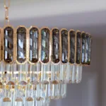 Candelabru Royal Gold Smoke 60 cm – Cristal K9 Fumuriu și Metal Auriu,10 Becuri E27, pentru Living și Dormitor - imagine 12