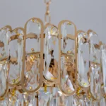 Candelabru Diamond Glow Gold 30 cm – Cristale K9 Transparente și Metal Auriu, 3 Surse E27, Design Elegant pentru Hol și Dormitor - imagine 11