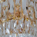 Candelabru Diamond Glow Gold 30 cm – Cristale K9 Transparente și Metal Auriu, 3 Surse E27, Design Elegant pentru Hol și Dormitor - imagine 12